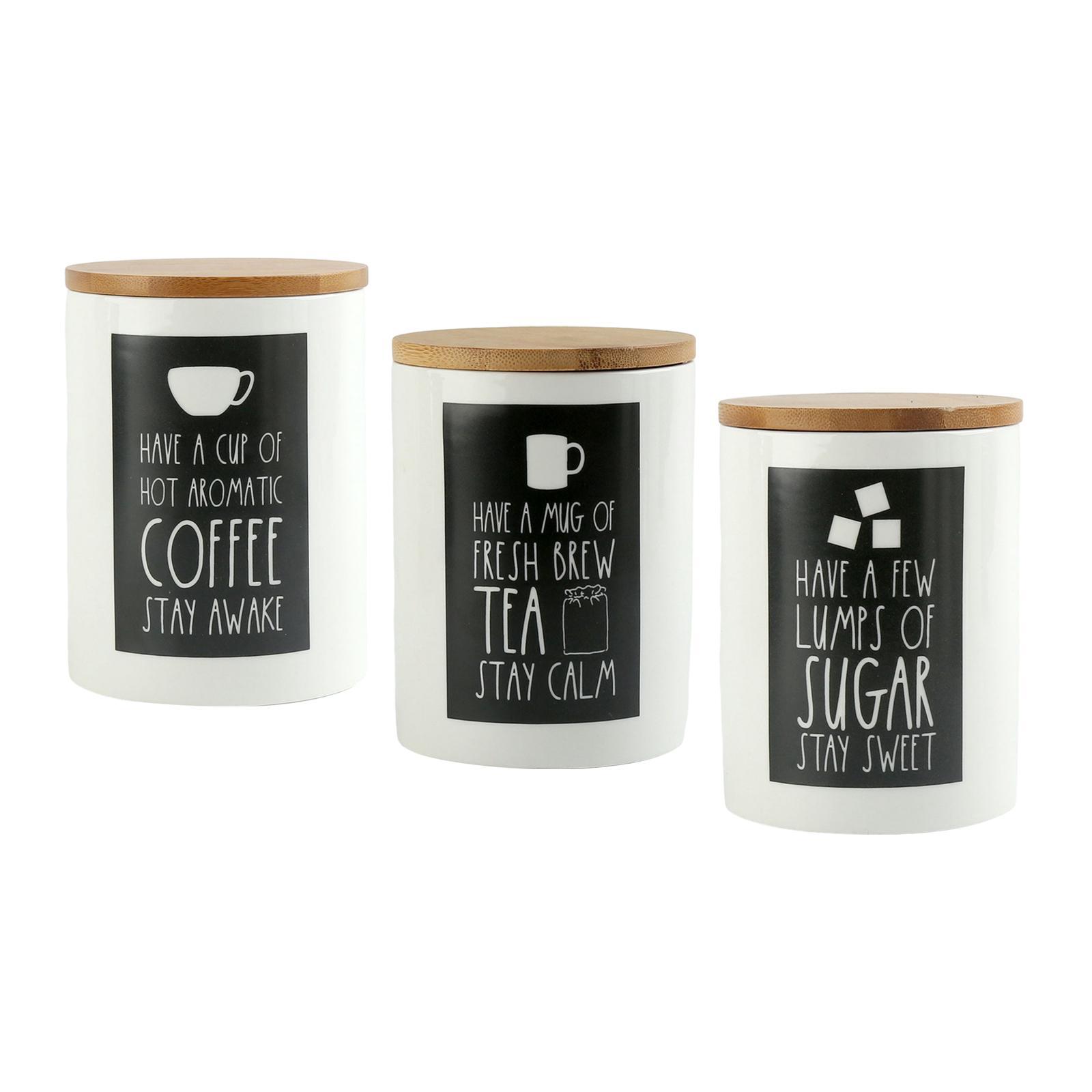 3 Pieces Kitchen Canister Set Airtight Food Storage Container for Cookie Jar