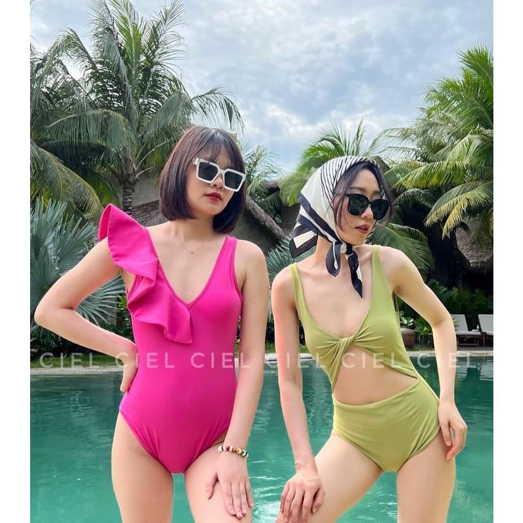 CIEL Bikini xoắn ngực - 2 màu Đen/ Xanh bơ