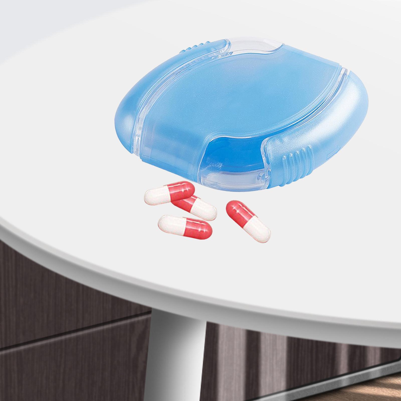 Mini Box Slide Cover Organizer 2 Compartments for Blue