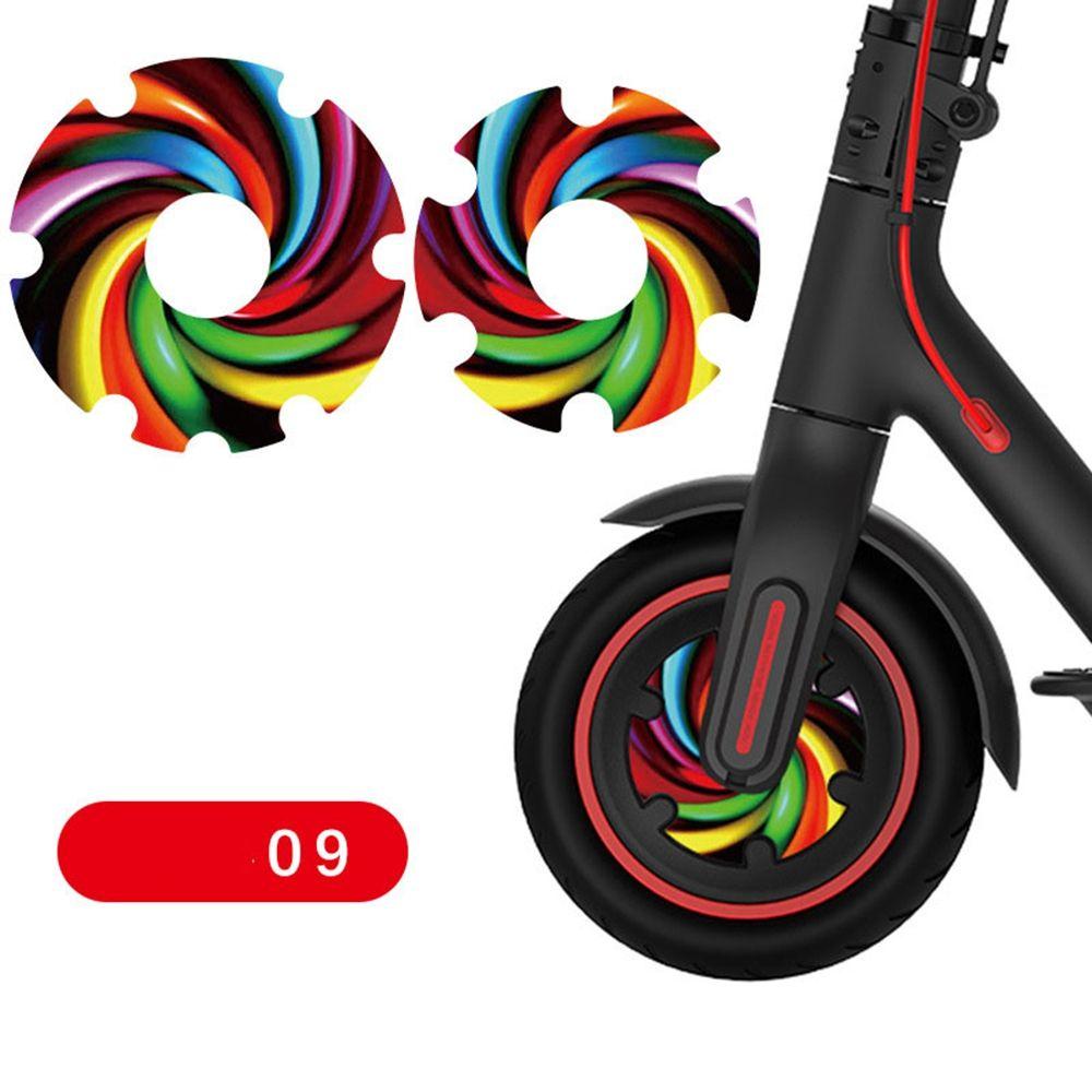 2Pcs Electric Scooter Front Wheel Sticker PVC Waterproof Motor Protective Cover Shell Kick Scooter Parts for Xiaomi M365/1s/pro2