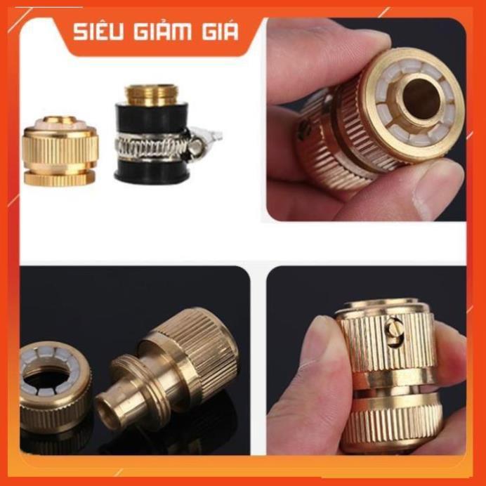 Bộ dây vòi xịt nước rửa xe, tưới cây . tăng áp 3 lần, loại 15m 206701-3 đầu đồng,cút đồng+ tặng mở chai