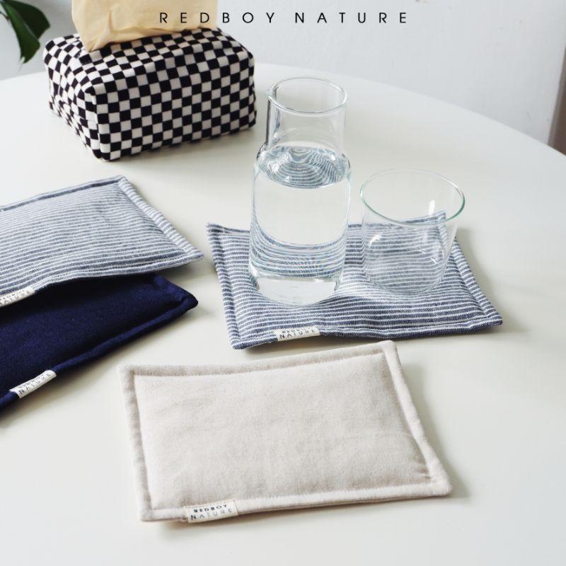 Miếng lót ly vải linen size lớn