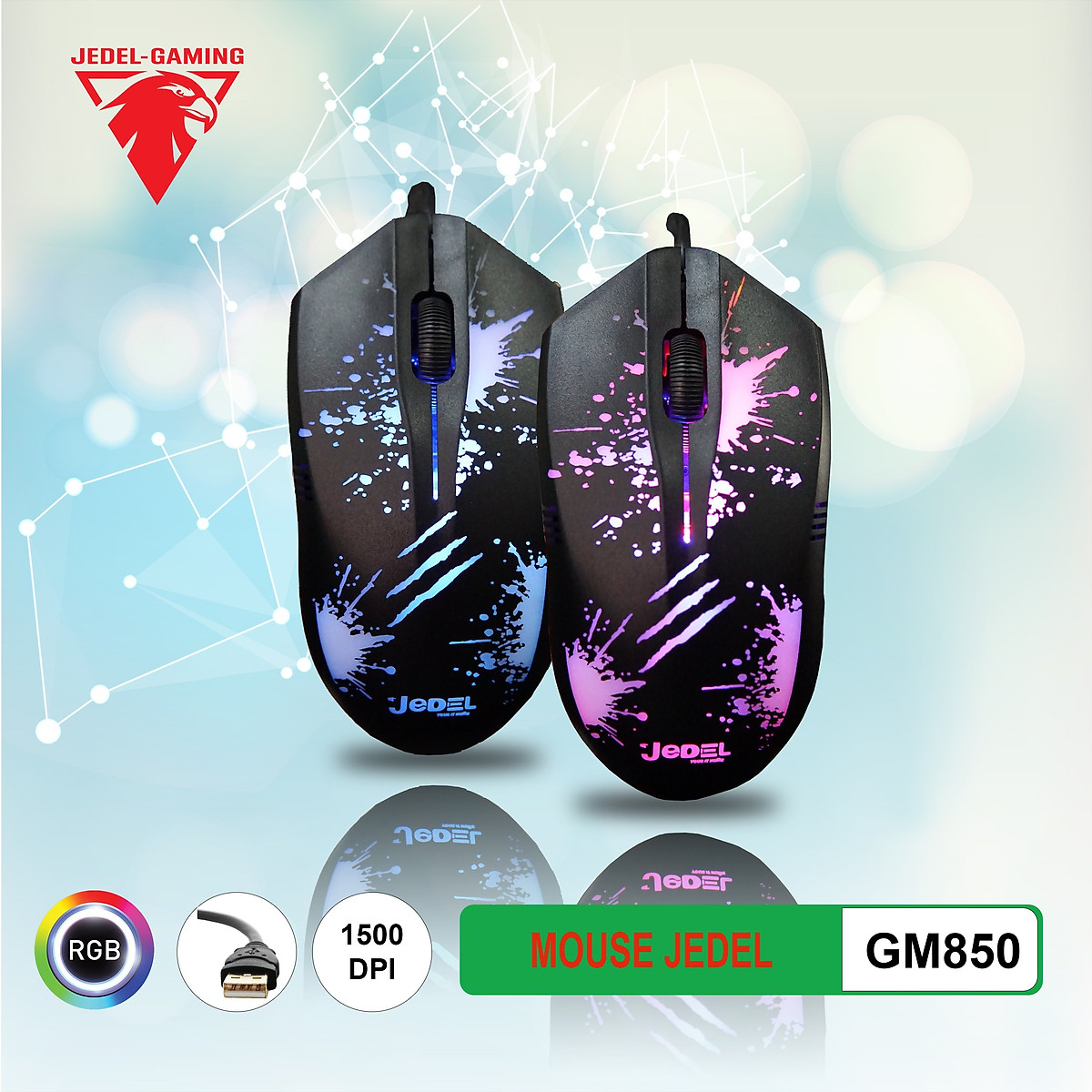 Chuột Dây Bosston JEDEL GM850 LED đổi màu tự động - JL - HÀNG CHÍNH HÃNG