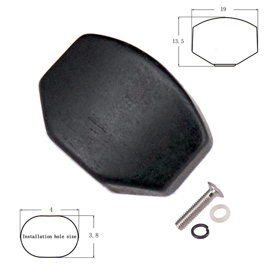 Sunnimix 6 Chiếc Bằng Gỗ Đàn Guitar Chỉnh Chốt Nắp Chỉnh Âm Máy Đầu Thay Thế Nút Núm, Đen
