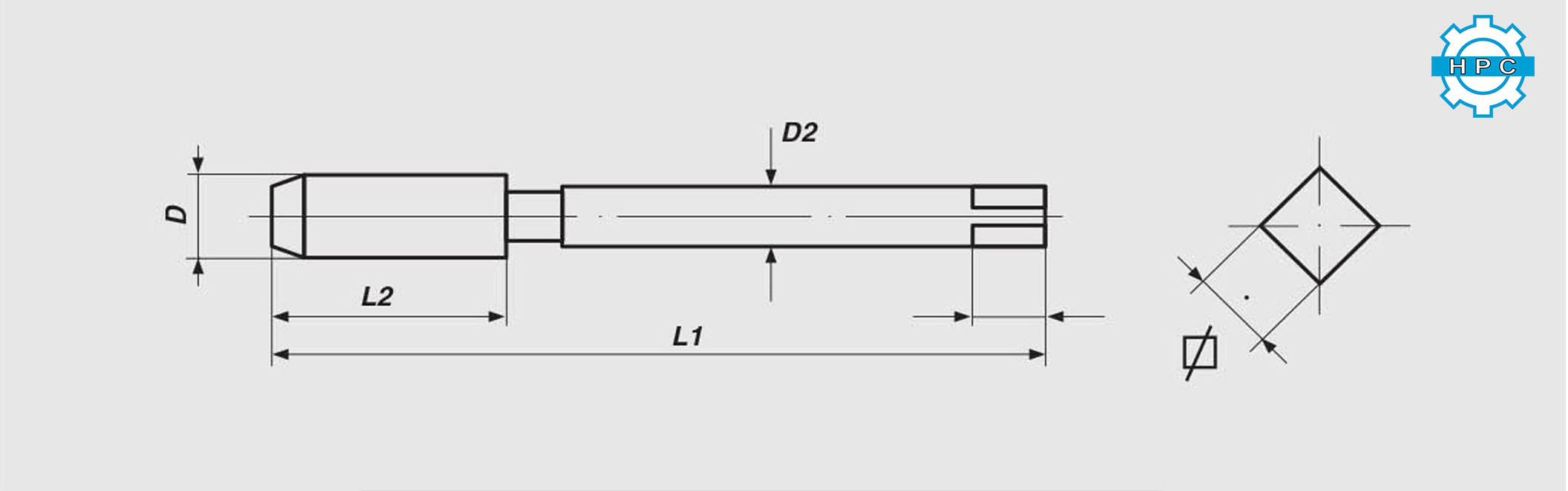 Mũi taro thẳng Volkel M 6 x 1.0