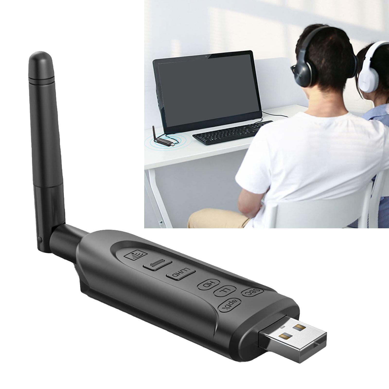 Wireless Audio Transmitter 3.5mm USB Transmitter for Mac for PC for Laptop for Linux
