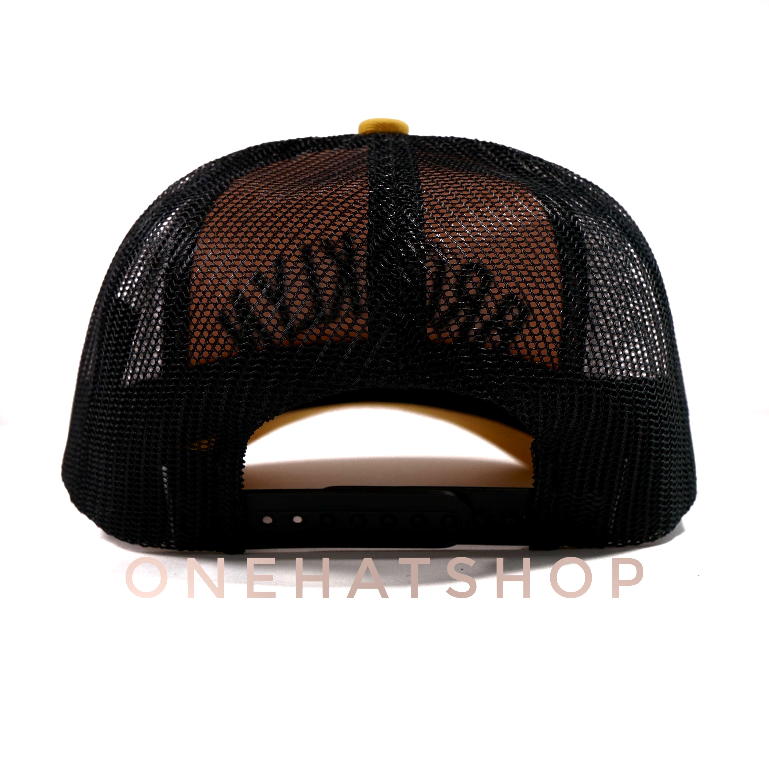 Nón kết đẹp fom trucker vải vàng - lưới Logo Brooklyn Brand One Hat