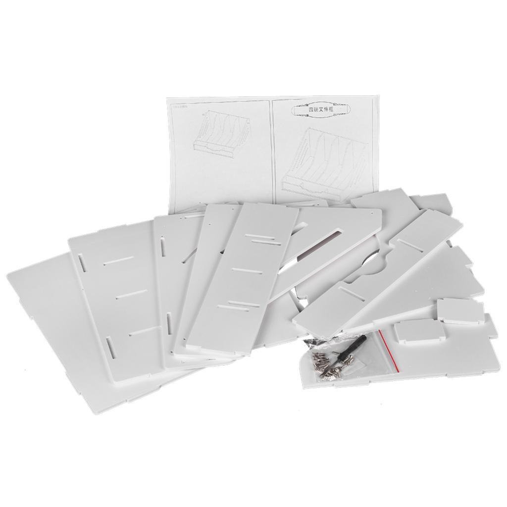 4 Phần Thẳng Đứng Tự Lắp Ráp Các Tập Tin Lưu Trữ Làm Đầy Hộp Đựng Giấy