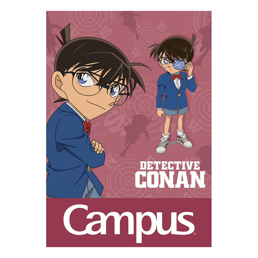 Lốc 5 Cuốn Vở Kẻ Ngang B5 Có Chấm Campus Conan Mystery NB-BCNM200 - ĐL 70 (200 Trang) - Mẫu Ngẫu Nhiên