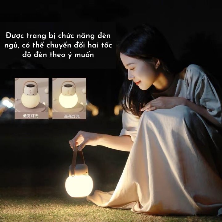 Đèn xông tinh dầu đuổi muỗi kết hợp đèn ngủ thông minh có hẹn giờ dùng pin sạc