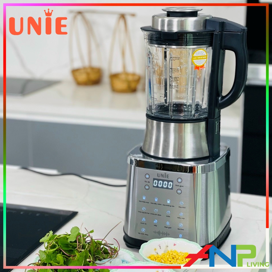 Máy làm sữa hạt đa năng Unie V8S, công suất 1800W, dung tích 1.75L, Báo Chức Năng Bằng Giọng Nói Thông Minh - Hàng chính hãng