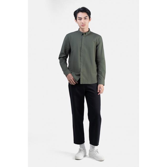 ÁO SƠ MI NAM TAY DÀI OXFORD TRƠN FORM FITTED - 10F22SHL002C | LASTORE MENSWEAR