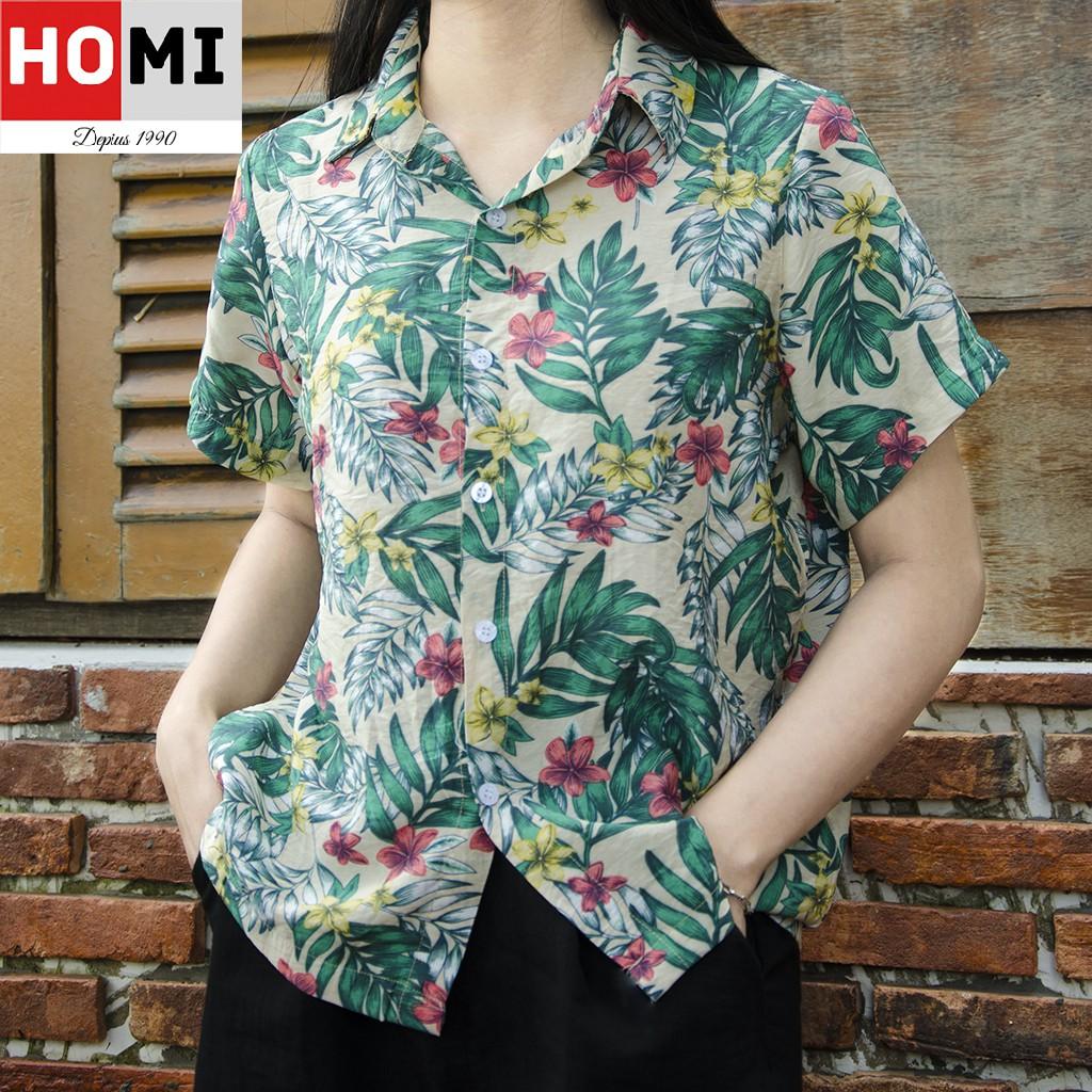 ÁO SƠ MI HỌA TIẾT LÁ
