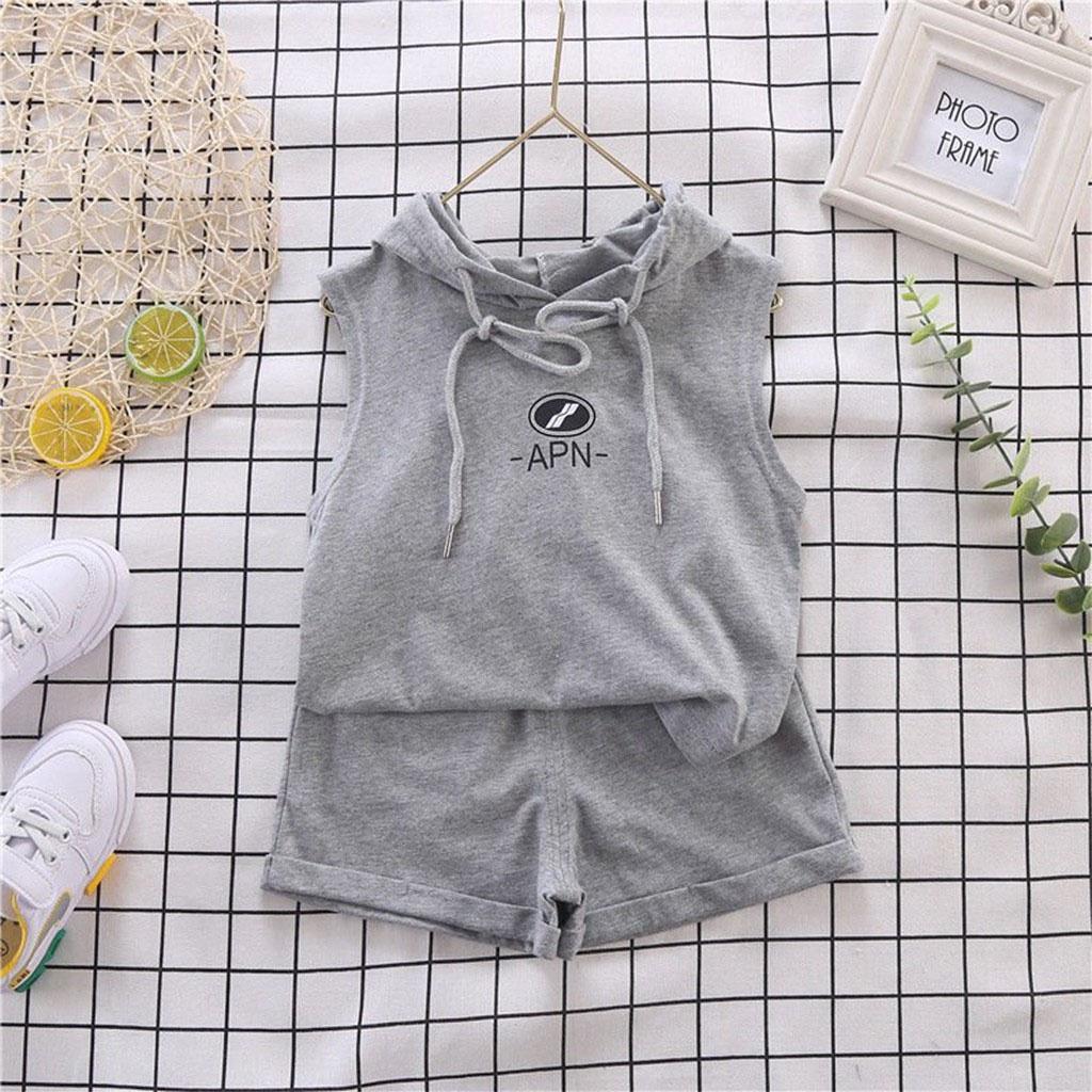 Bộ Cộc Tay Cho Bé ROSY KIDS, Bộ sát nách có mũ chất thun lạnh phong cách Hiphop cho bé yêu từ 6-27kg