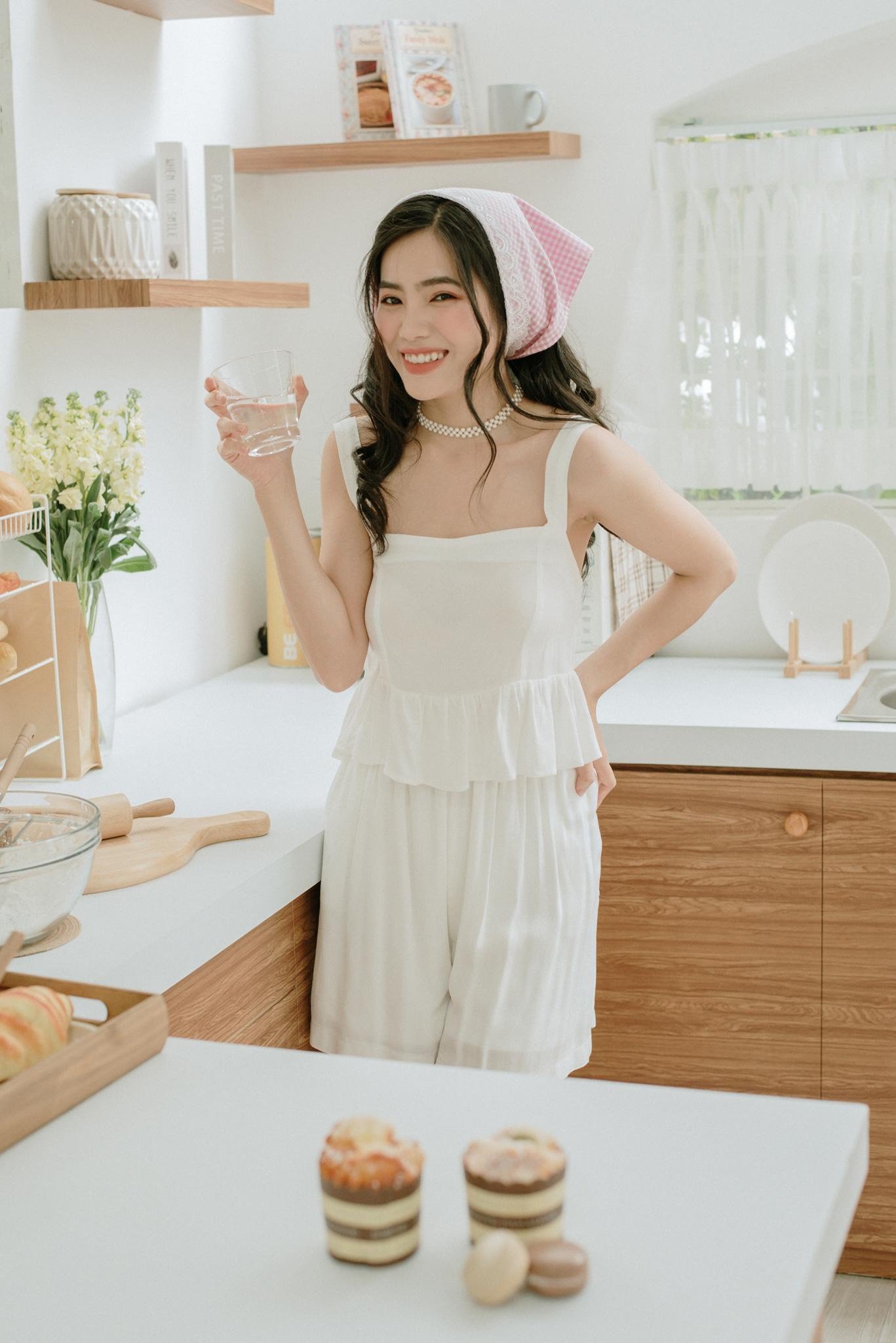 Set đồ mặc nhà cotton linen kiểu Hàn Quốc Lovely Set