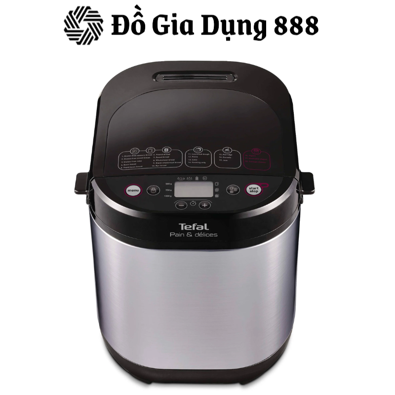 Máy Làm Bánh Mỳ TEFAL PF240E Brotbackautomat, Sản Xuất Tại Pháp, 20 Chương Trình Làm Bánh, Làm Sữa Chua Công Suất 610W – Hàng Nhập Khẩu Đức