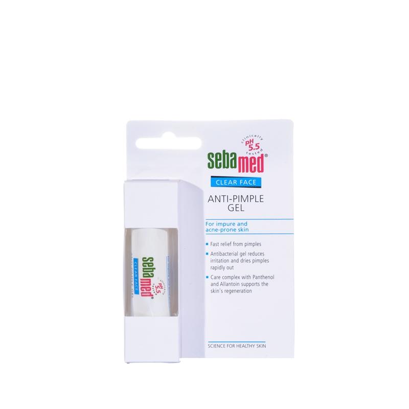 Gel giảm mụn kháng khuẩn &amp; làm dịu da Sebamed Clear Face Anti-Pimple pH5.5 tuýp 10ml