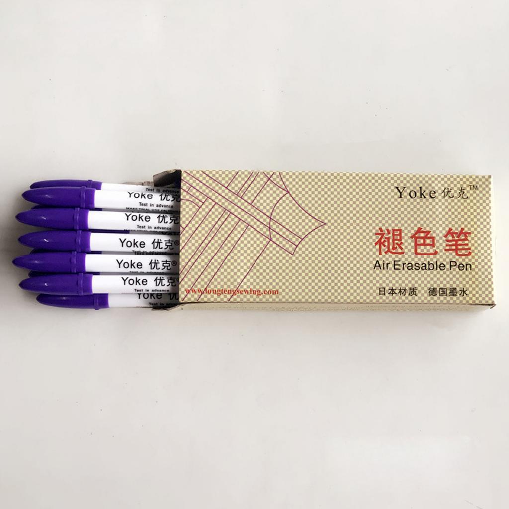 12 Pieces Disappearing Fabric Marker Erasable Pen for Grommet Sewing 15cm