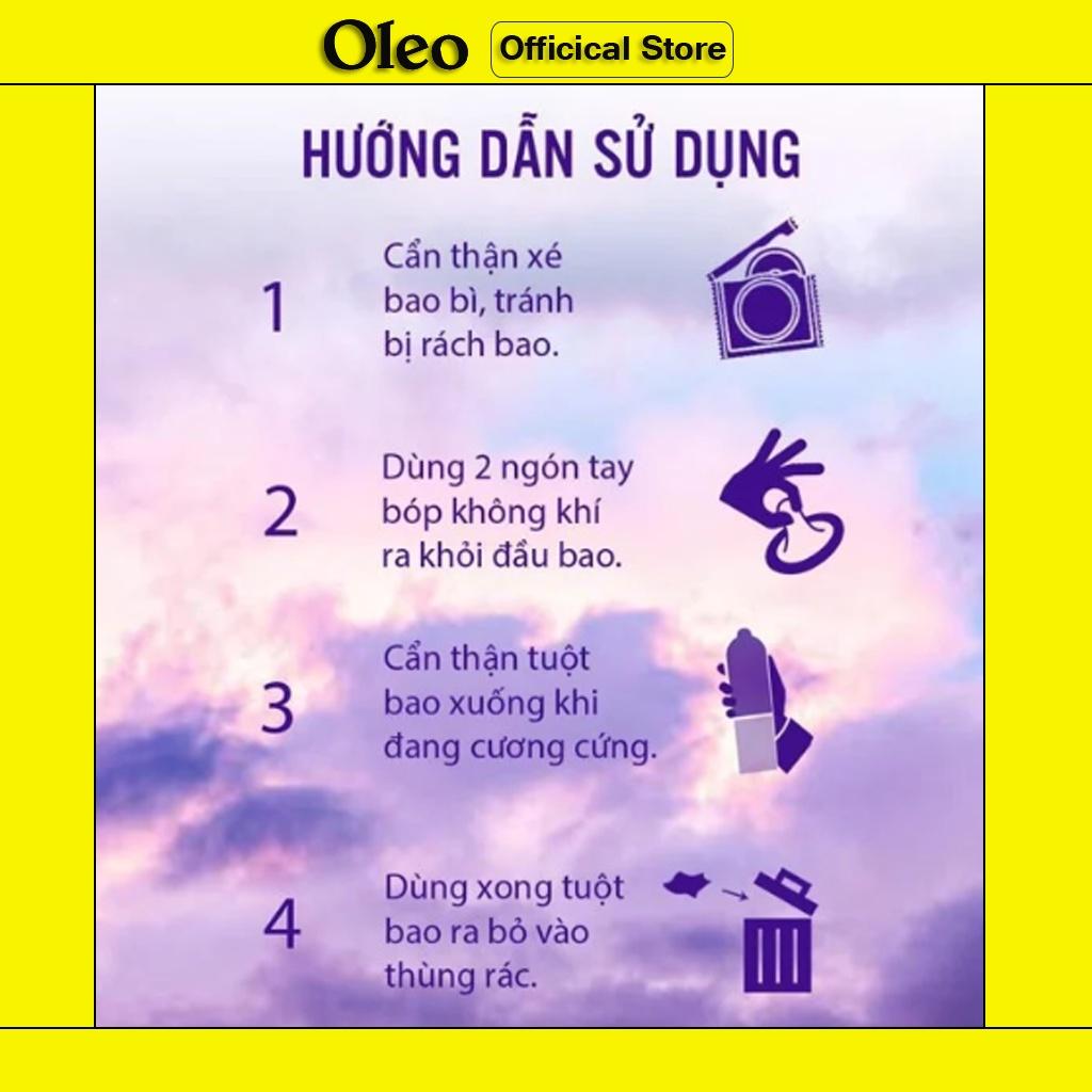 Bao cao su OLEO LAMPO Cooling 10 bao siêu mỏng kéo dài thời gian.