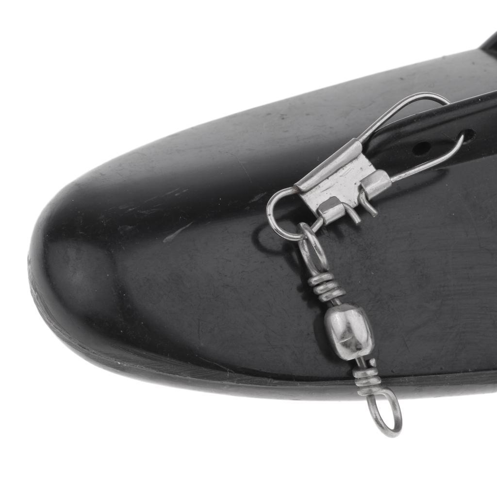 2x Artificial Bait Adjustable Weight Fishing Planer Trolling Diving Board Black White