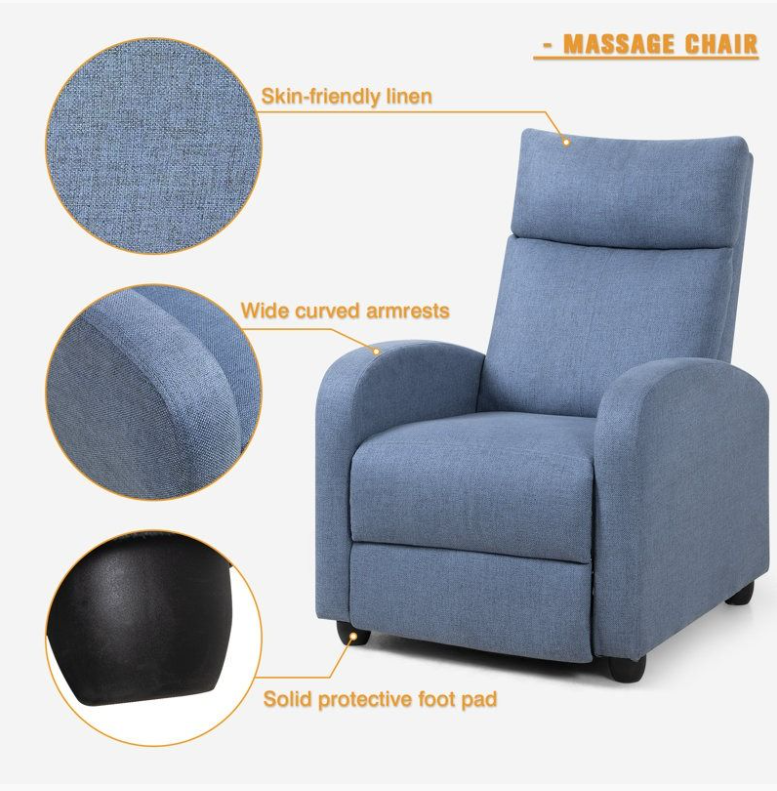 Ghế thư giãn ngã cơ spa nail Tundo RECLININGCT