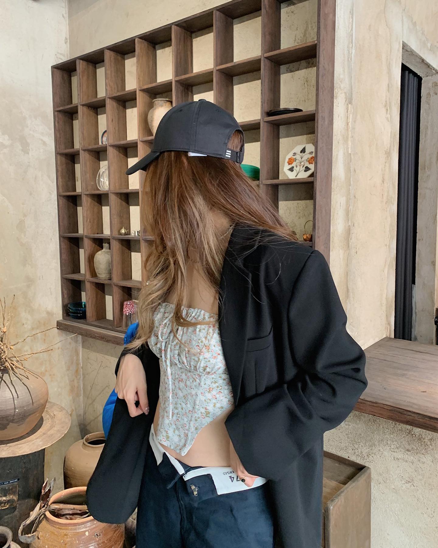 Áo corset hai dây hoạ tiết hoa Mona top Gem Clothing SP060660