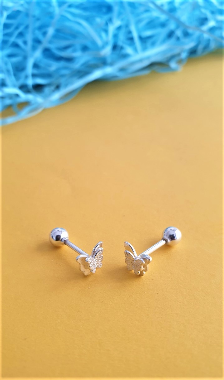 Bông tai Bạc NgọcHY, Bông tai Bạc Bướm đôi, chuôi vặn