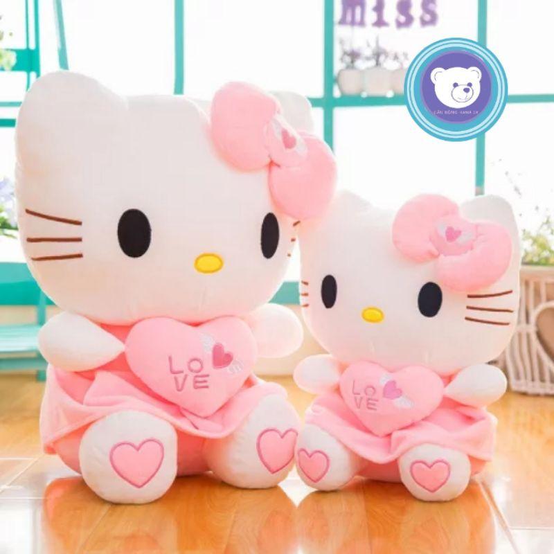 Gấu bông gấu mèo Hello Kitty mặc váy cao cấp - Gấu Bông Hana