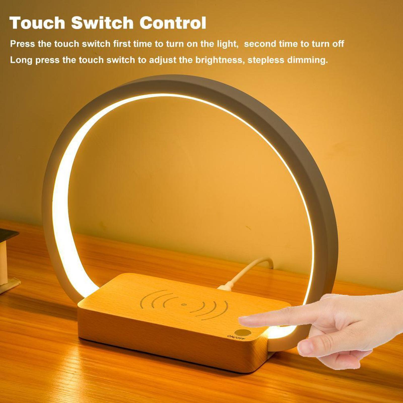 LED Bedside Lamp with  Charger Charging Dock Night Light for   XR X