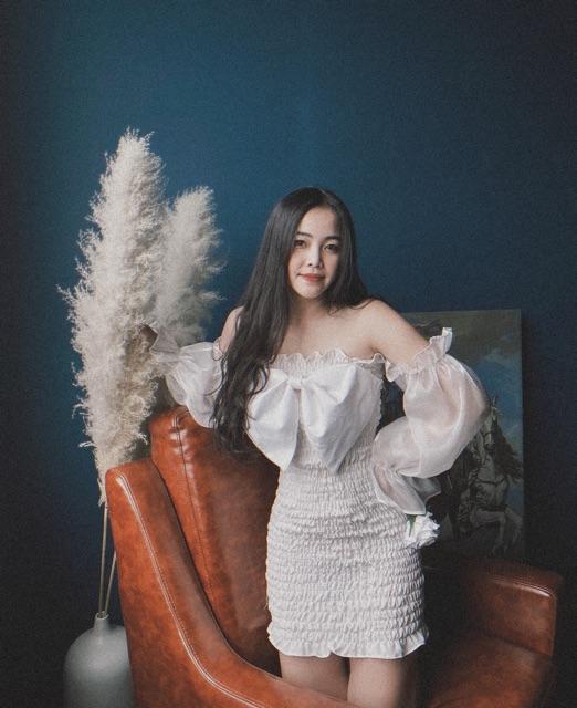 Đầm nhún nơ Baby