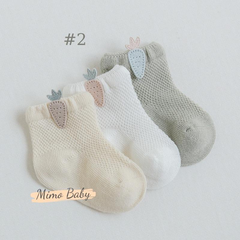 Set 3 đôi tất lưới cao cấp xuân hè cho bé T25 Mimo Baby