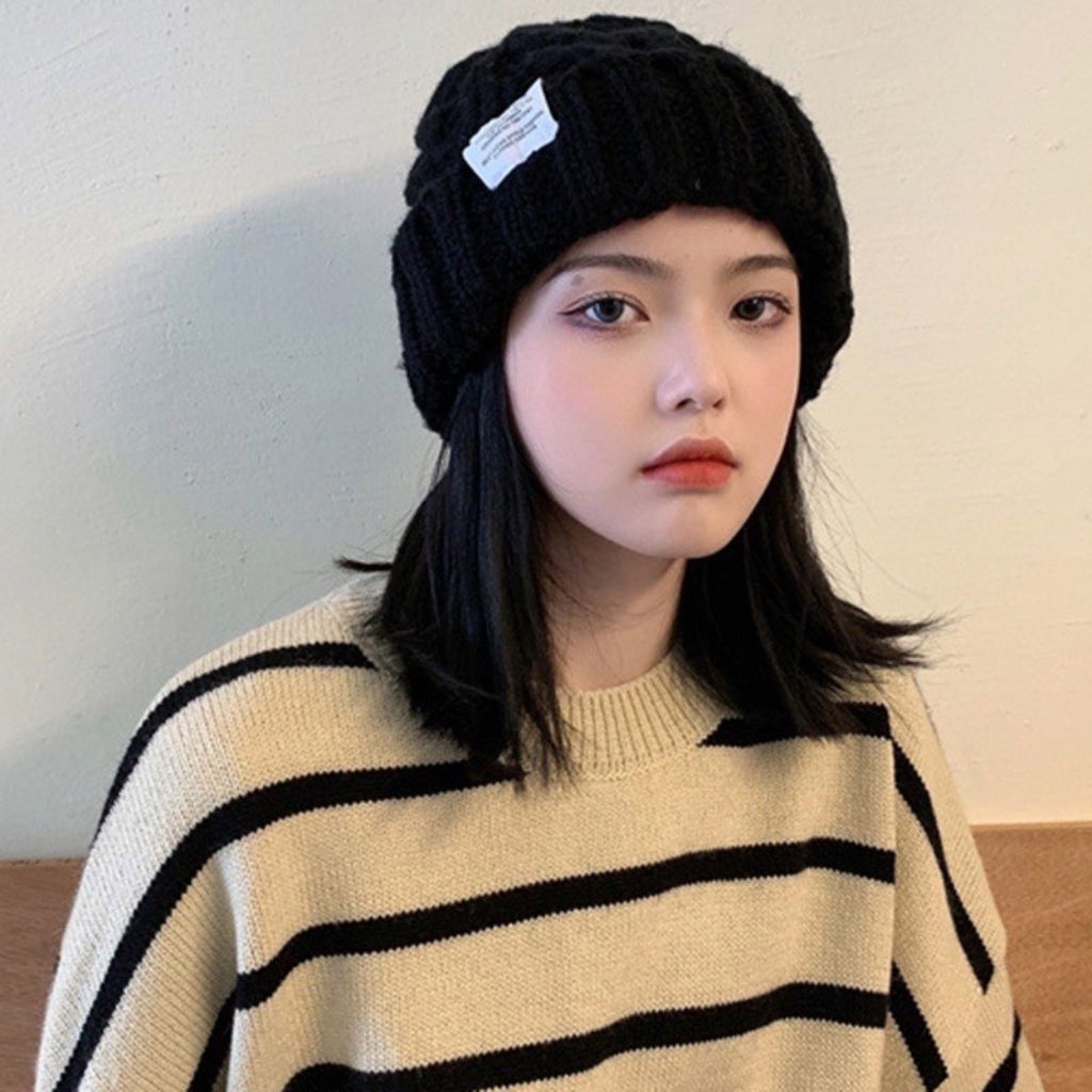 Mũ Beanie dệt kim cao cấp, nón len trùm tai giữ ấm nam nữ CM232