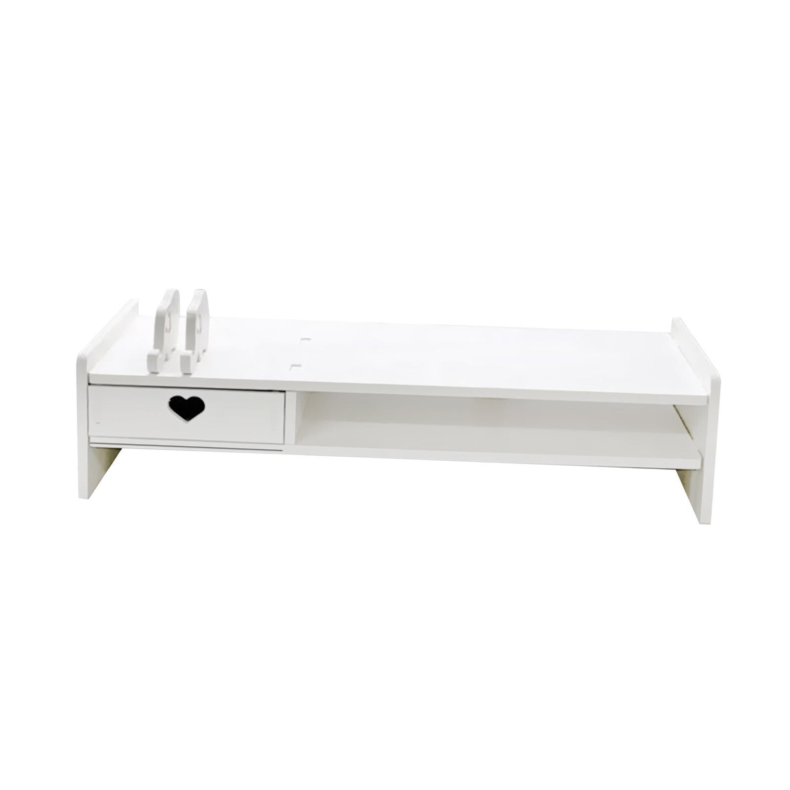 Monitor Stand Riser, Laptop Stand Computer Shelf Holder with Storage Drawer Desktop Stand Storage Organizer for PC, Printer