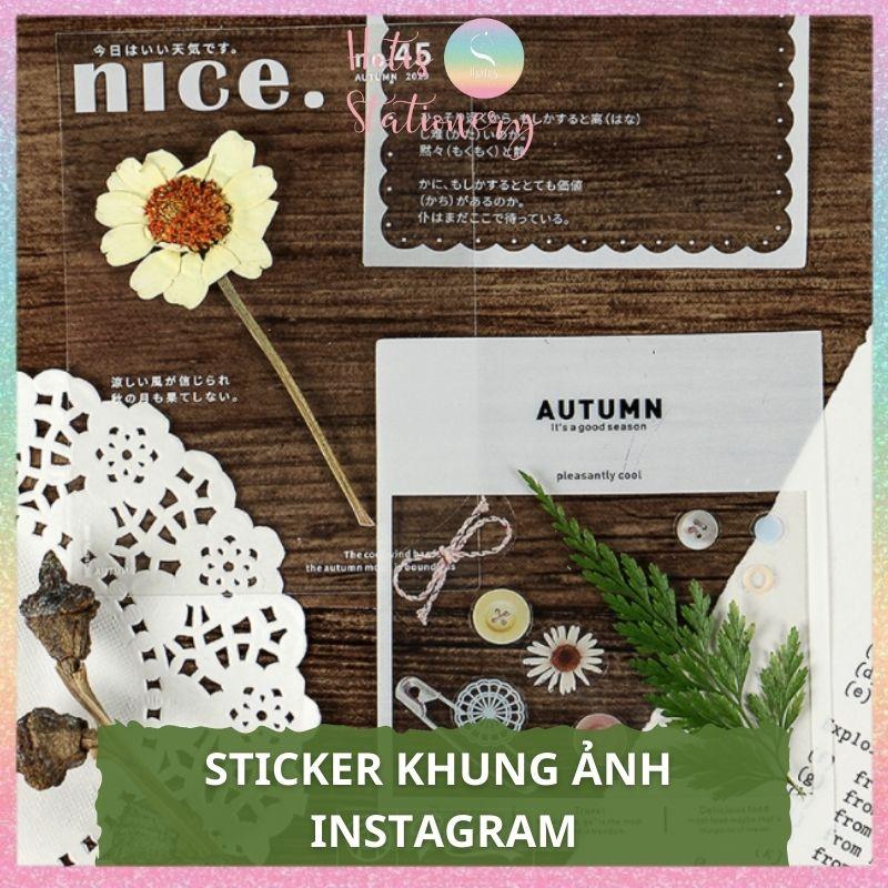 Sticker nhãn dán khung ảnh đen trắng trong suốt lưu giữ kỷ niệm HISOME