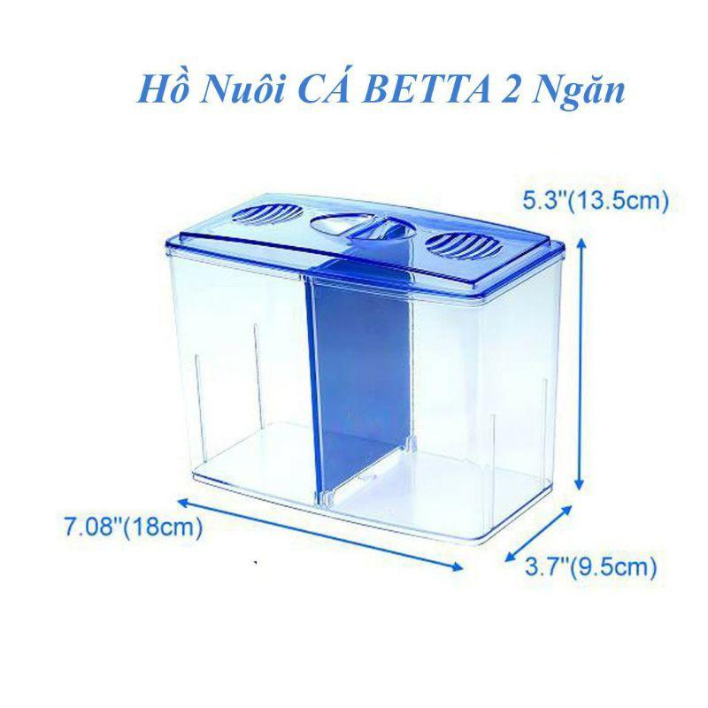 Bể nhựa nuôi cá betta 18x14x10cm