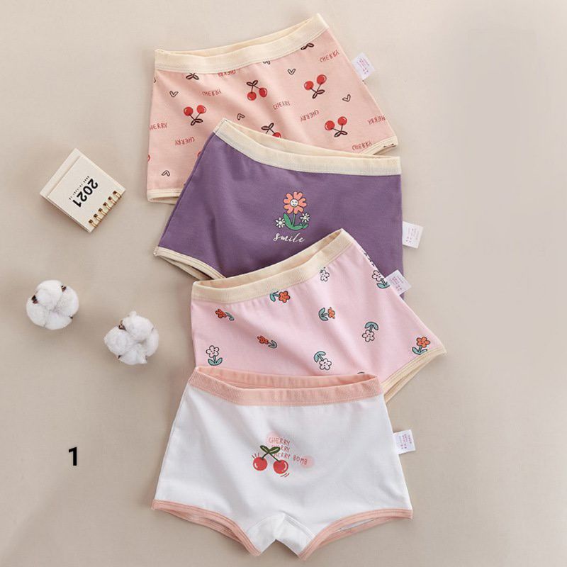 Quần chip đùi xuất Hàn cho bé gái (9-45kg) (Set 4c - giao set ngẫu nhiên)