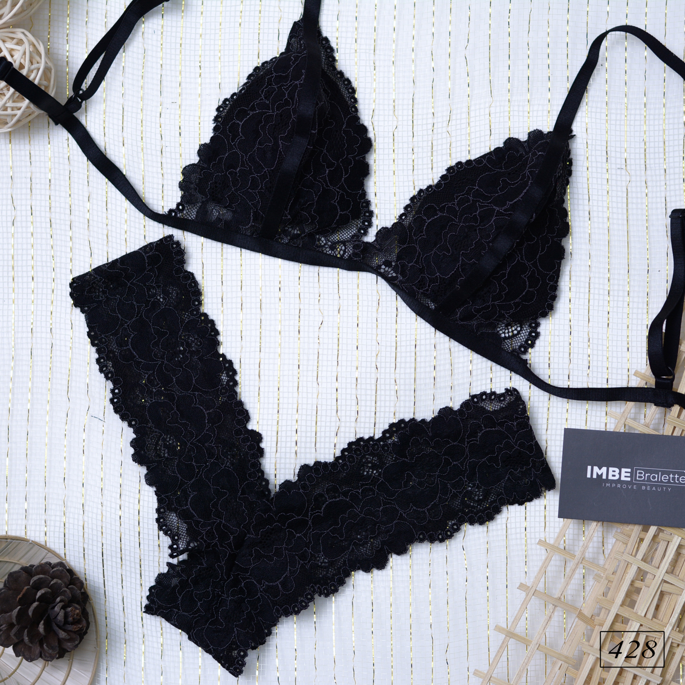 Bộ đồ lót nữ Sexy Bralette ren cao cấp R428