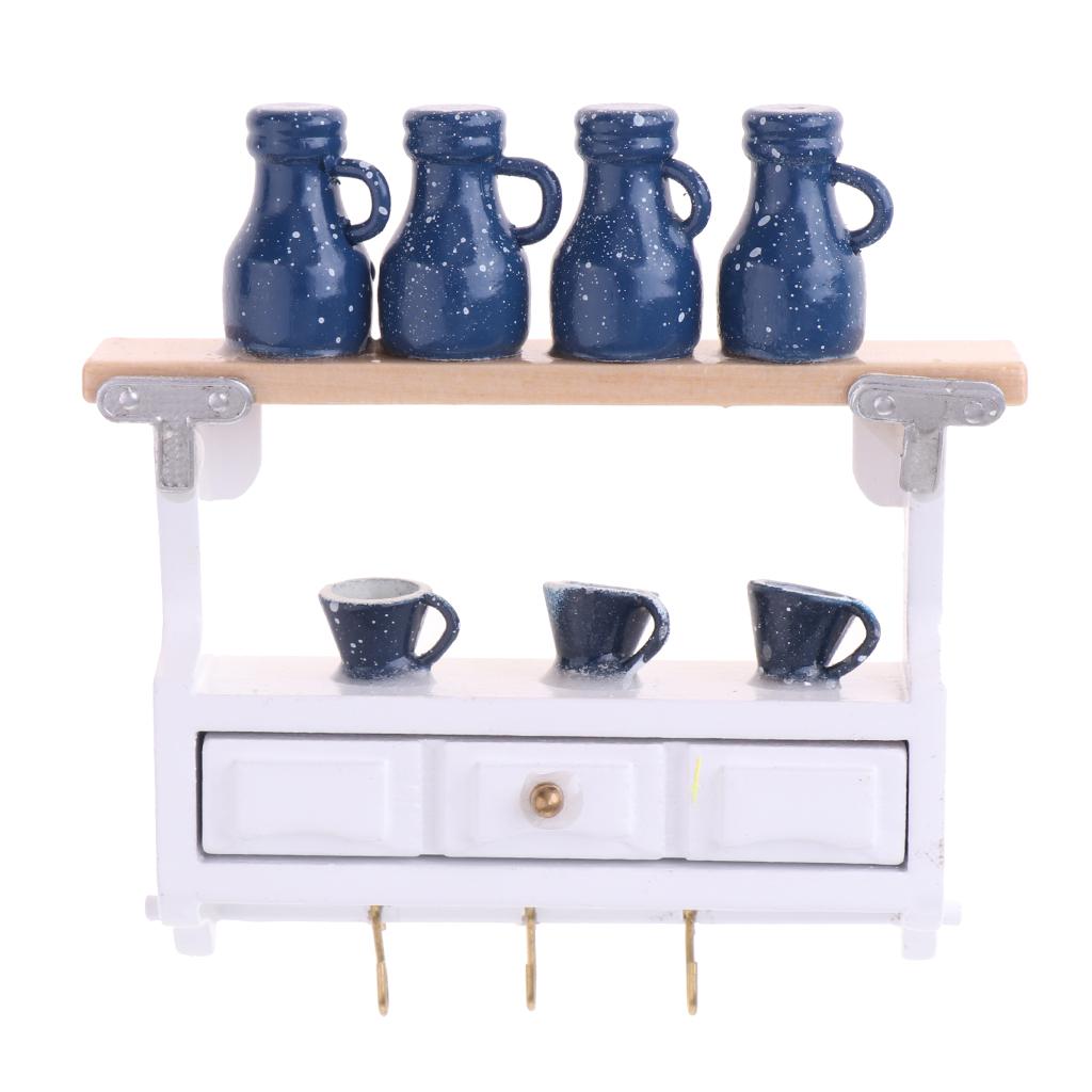 DOLLHOUSE MINIATURE KITCHEN WALL CABINET FOR 1/12 SCALE DOLLHOUSE DECORATION