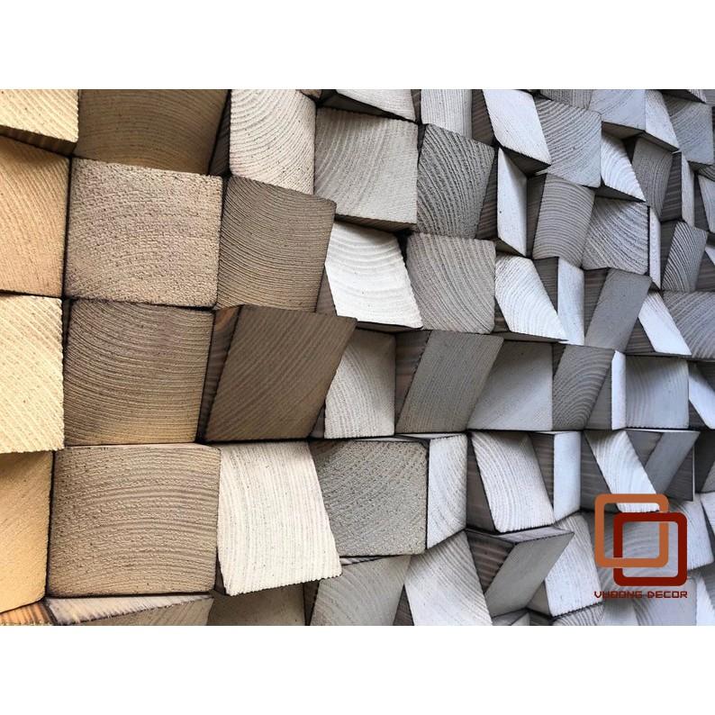 Tranh gỗ trang trí 3D GRADIENT ẤM ÁP (Wood mosaic) - KÍCH THƯỚC 30cmx1M