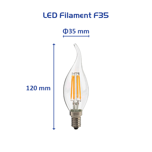 Bóng OPPLE LED Fila Ecomax F35 E14 - Hiệu ứng ánh sáng như bóng sợi đốt, tiết kiệm năng lượng