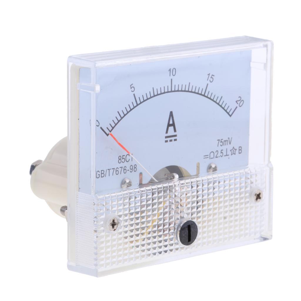 2pcs Analog Current Panel Ammeter DC 0-20A &amp; 0-30V Circuit Testing Tools