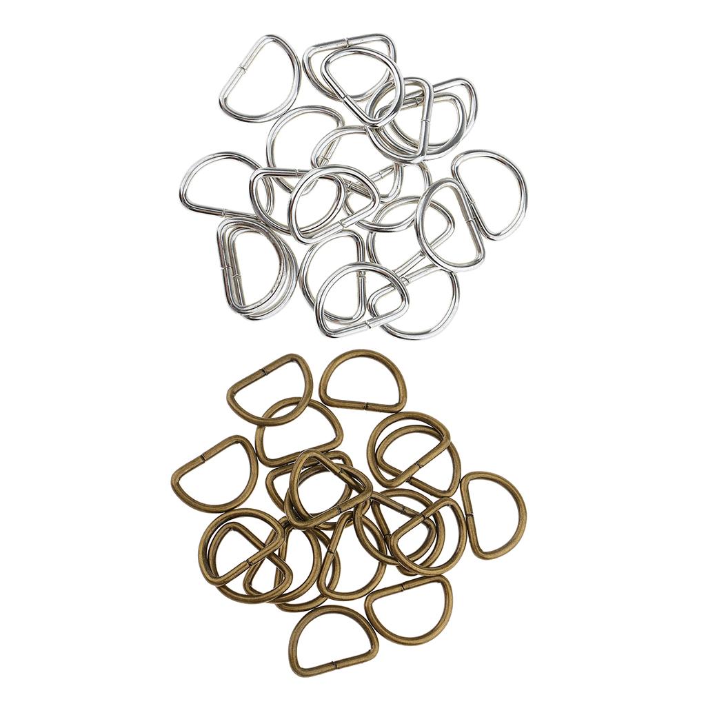 200X Kim Loại Cầm Tay Da Túi Dây Đeo Dây Webbing D Khóa Vòng Sửa Chữa