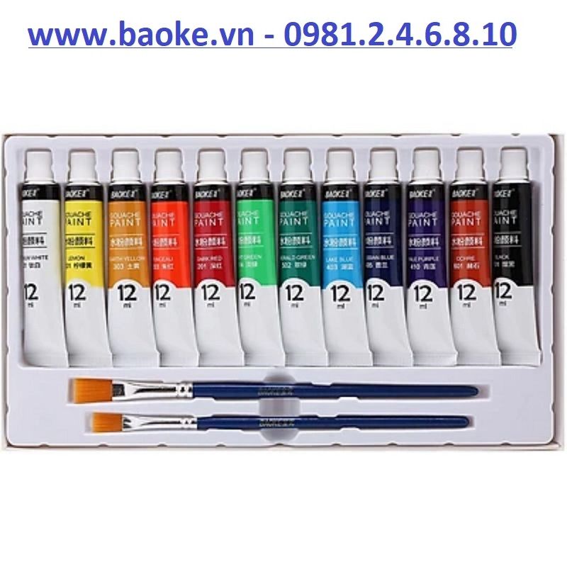 Màu nước Acrylic 12 màu Baoke 804 - 12