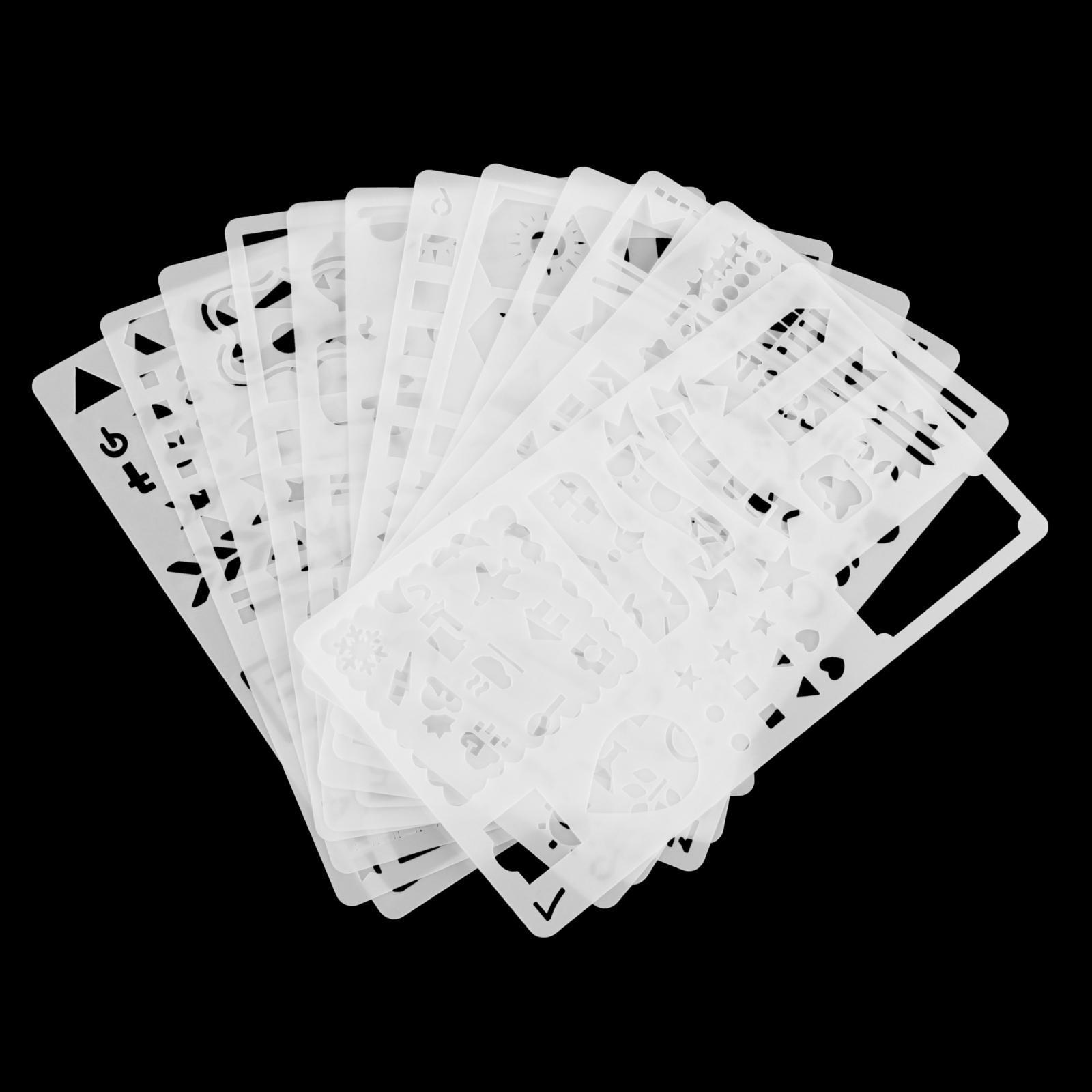 Journal Stencil Set Diary Drawing Template Stencils for Planner Graffiti School Decor
