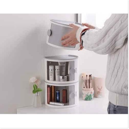 BỘ 2 HỘP ĐỰNG ĐỒ 2 TẦNG TREO TƯỜNG NHÀ VỆ SINH OUSUWO
