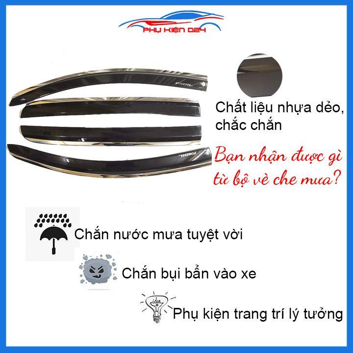 Vè mưa Fadil 2019-2021 chỉ inox cao cấp bảo vệ xe