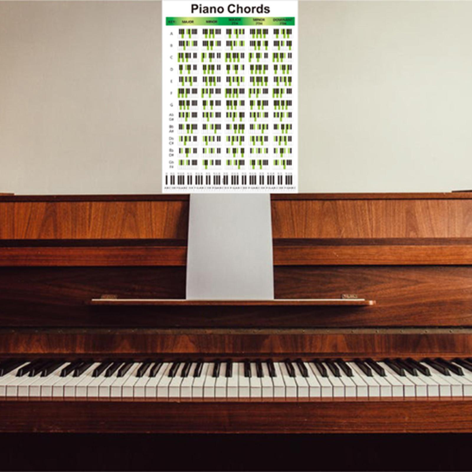 Piano Practice Chart Wall Chart Musical Instruments Accessories Piano Keyboard