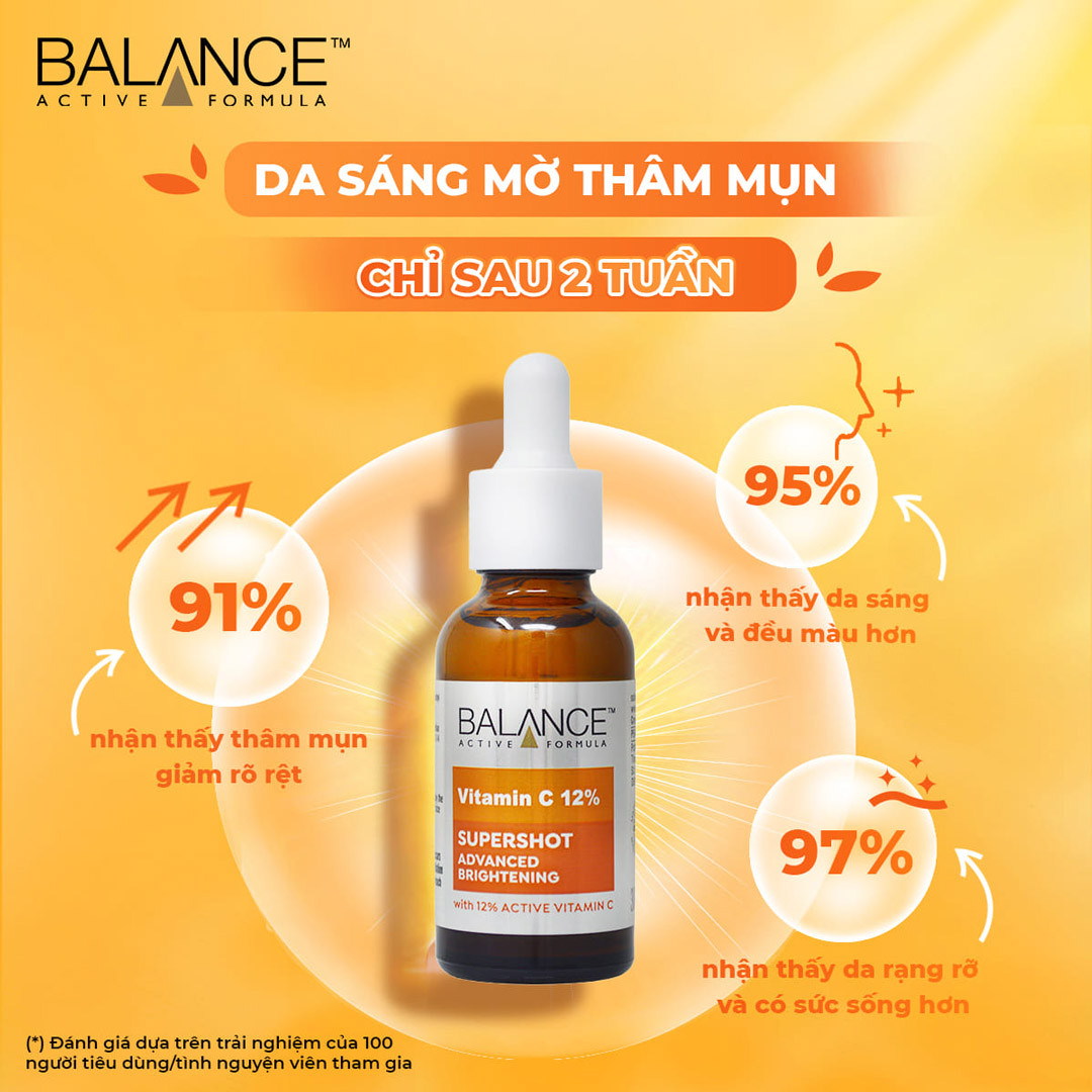 Tinh Chất Balance Active Formula Tinh Chất Trắng Da, Mờ Thâm, Dưỡng Ẩm Niacinamide/Vitamin C/Hyaluronic 30ml