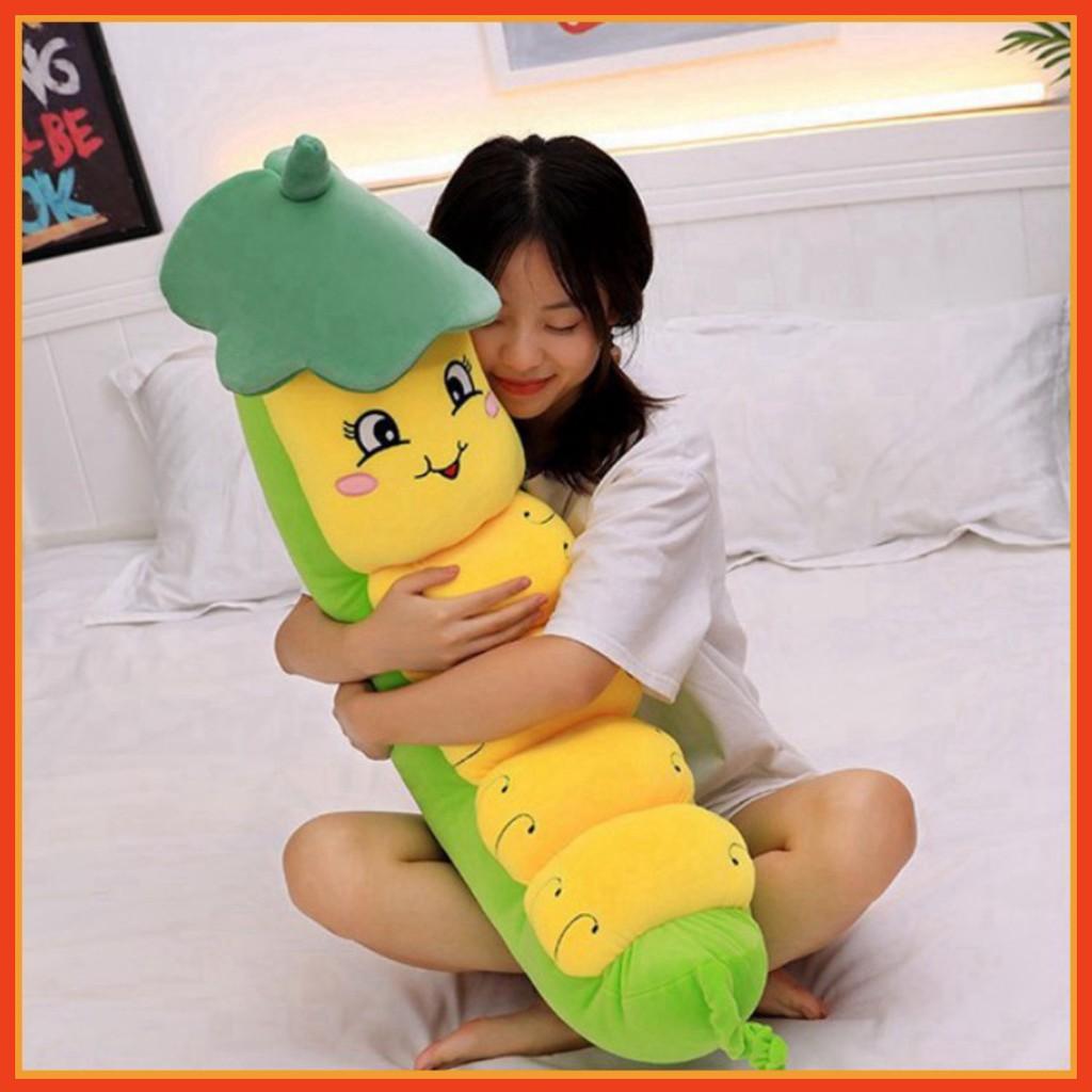 Gấu Bông Sâu Đậu - Thú Nhồi Bông Sâu Đậu Cao Cấp 100% là bông gòn 3D - Siêu mềm mịn SM744