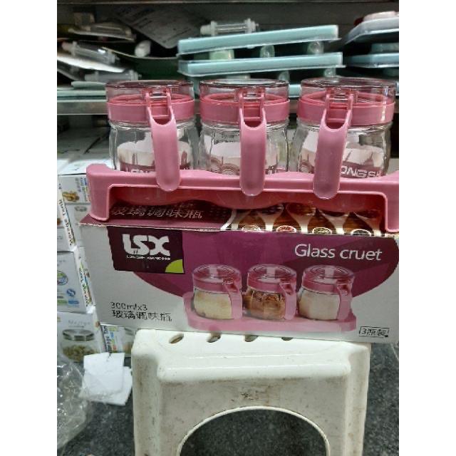 Bộ gia vị thủy tinh cao cấp 3 ngăn và 4 ngăn